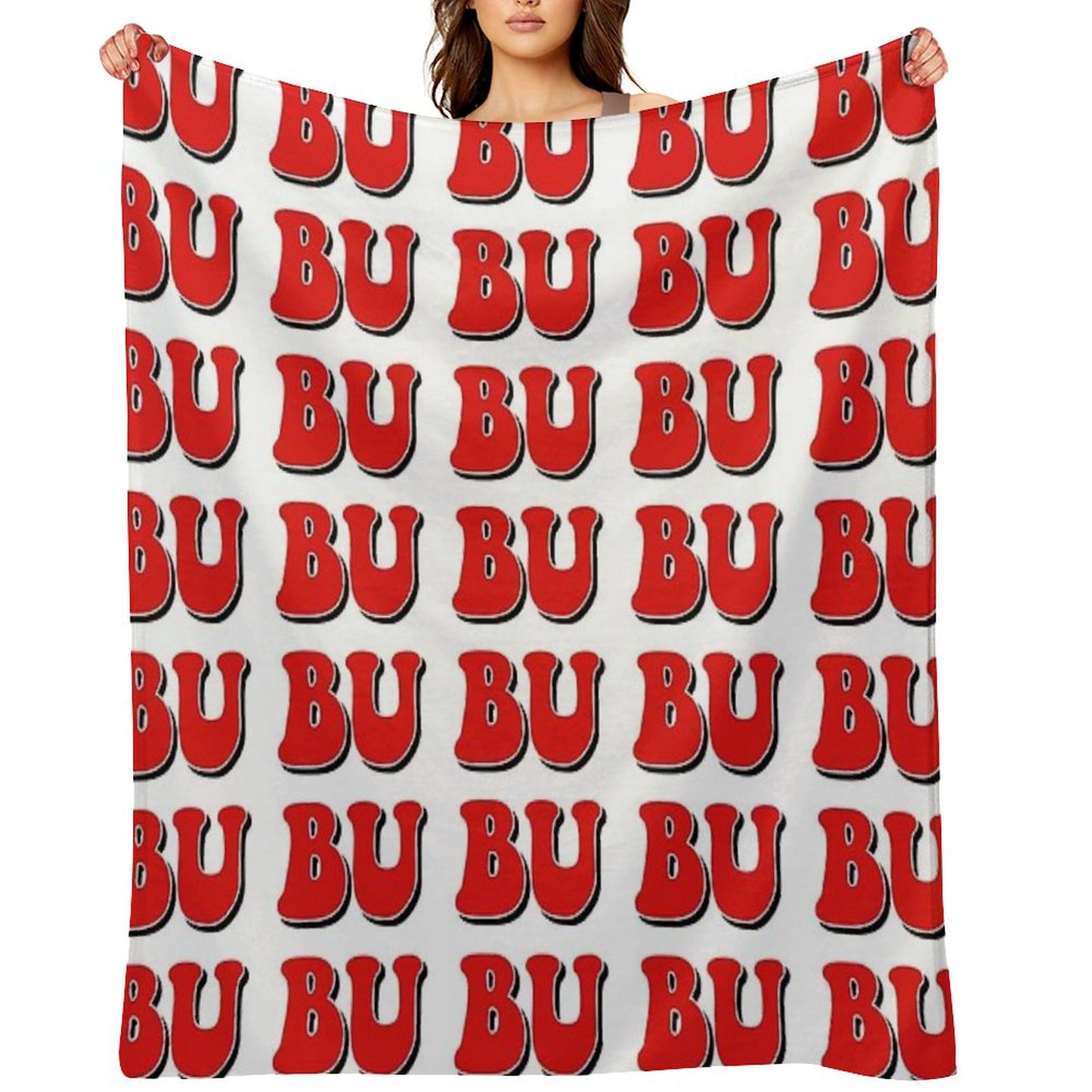 BU Boston University Throw Blanket
