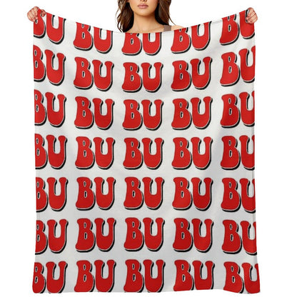 BU Boston University Throw Blanket