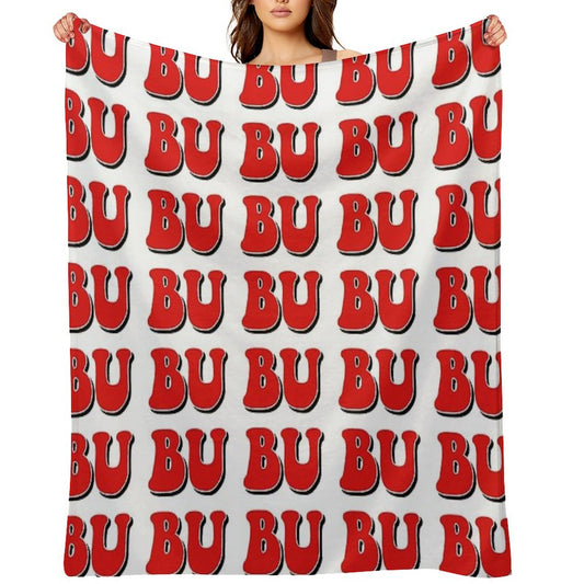 BU Boston University Throw Blanket