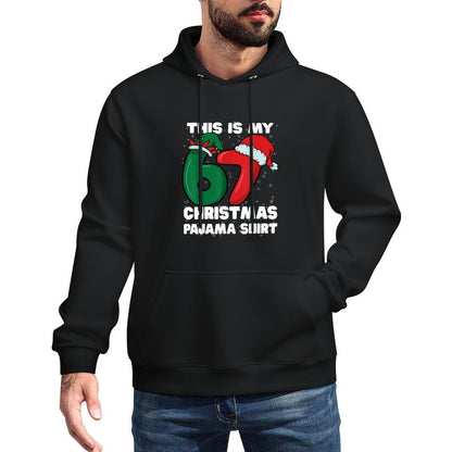 67 Meme Funny Family Christmas PJ 67 Christmas Layering Staple Hoodie