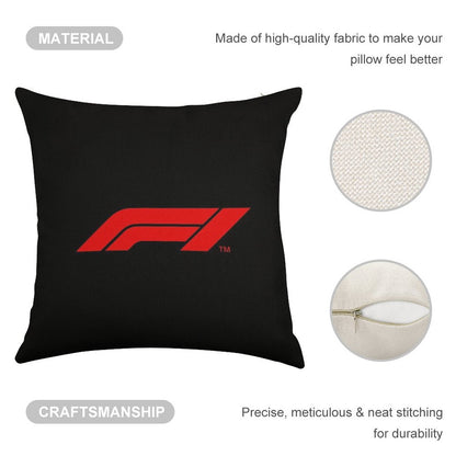 Motorsports Racing Linen Throw Pillow Cover