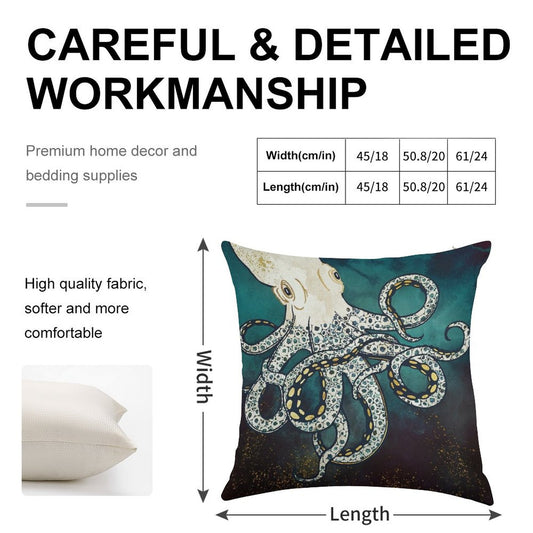 Underwater Dream VII Linen Throw Pillow Cover