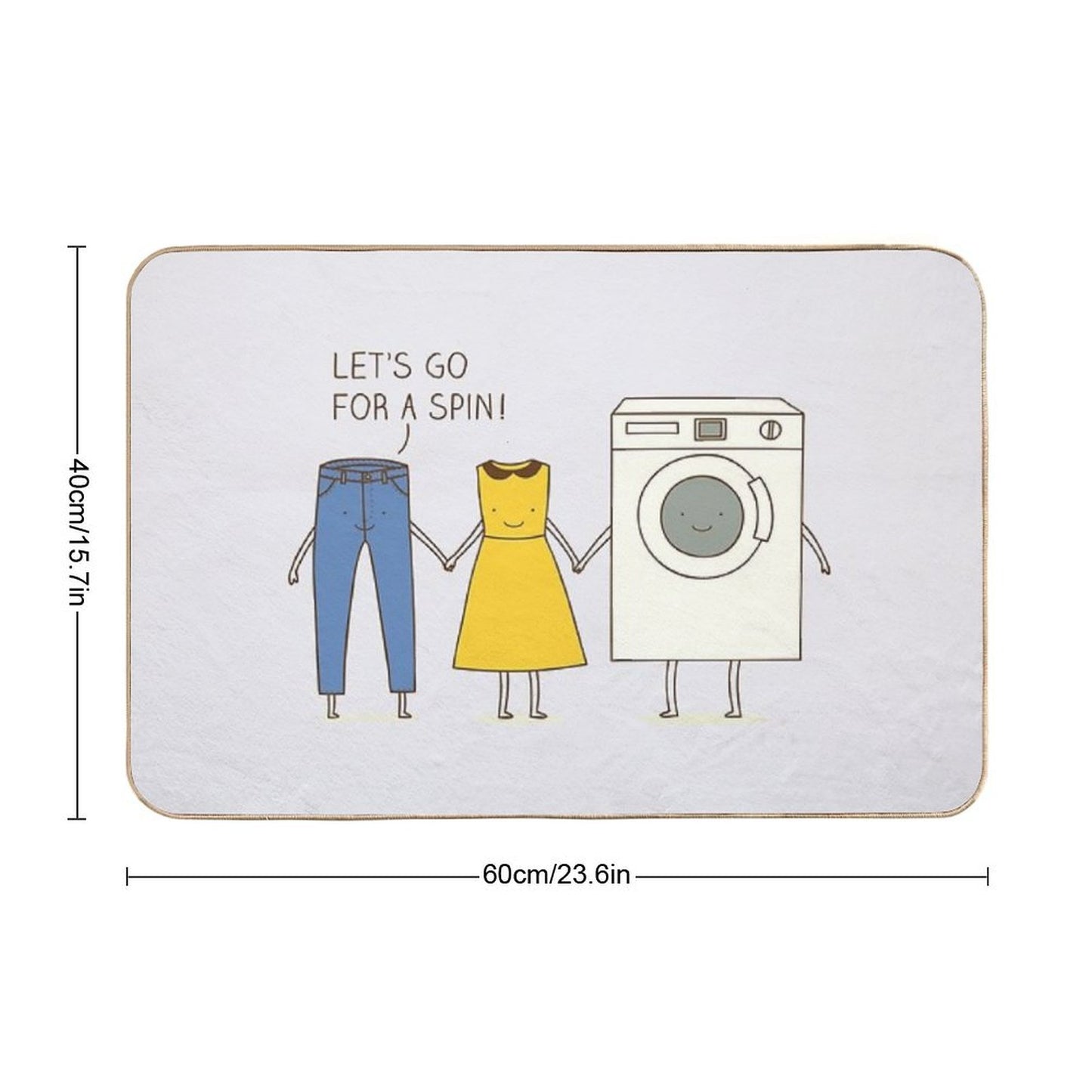 Let's Go for A Spin! Bath Mat