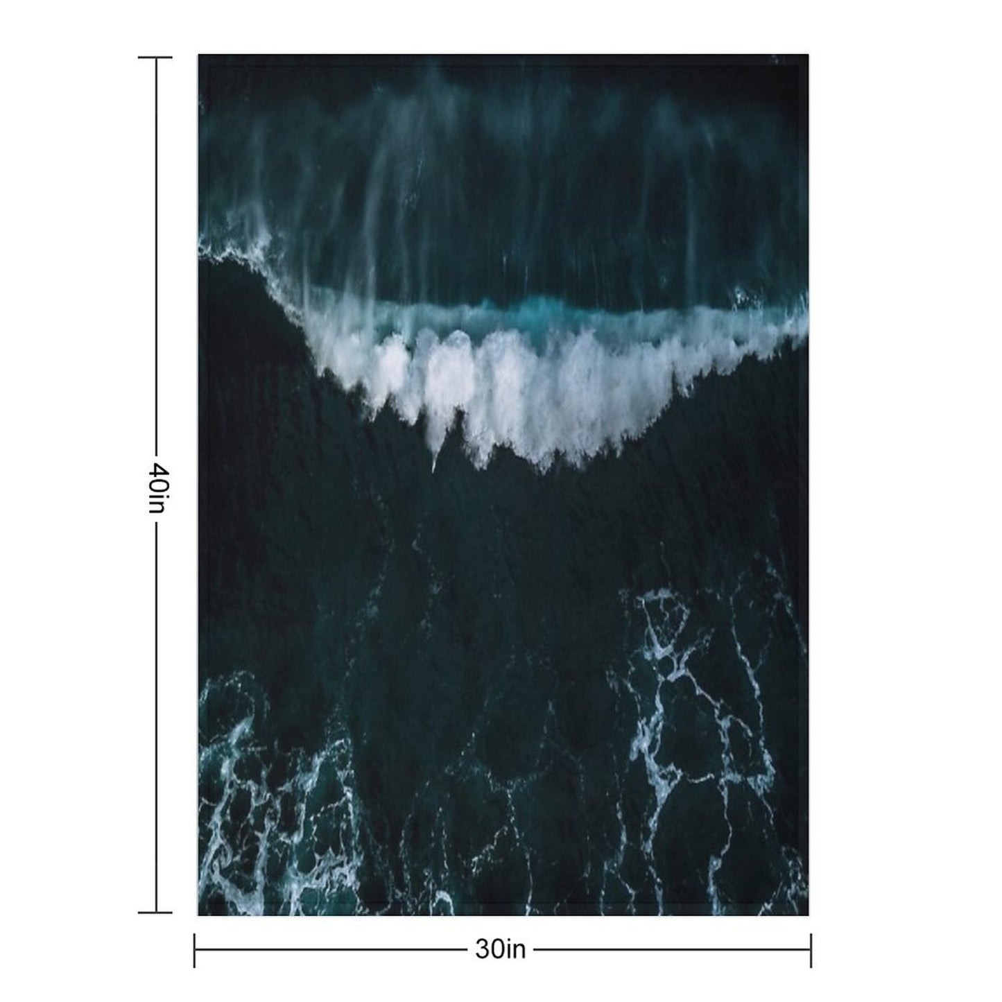 Wave in Motion - Ocean Photography Throw Blanket