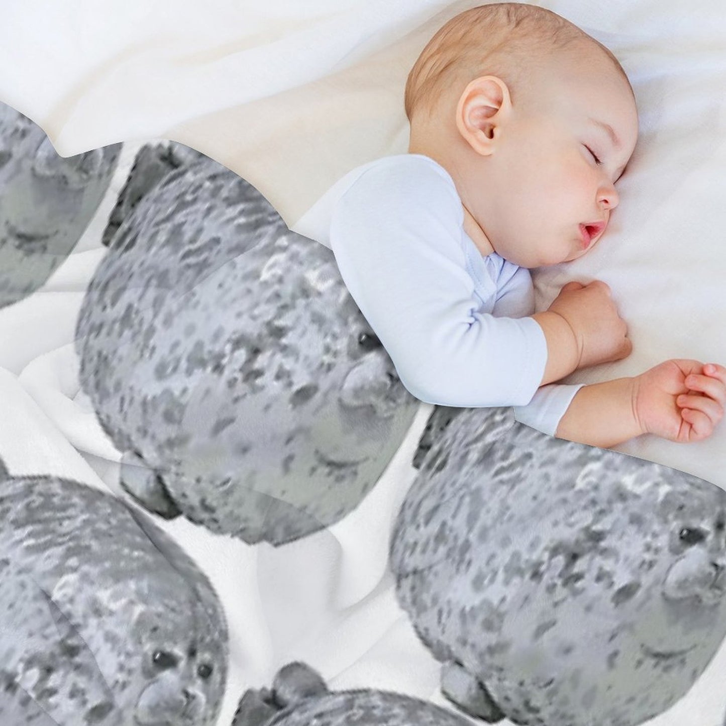 Cute Little Chonky Seal Throw Blanket