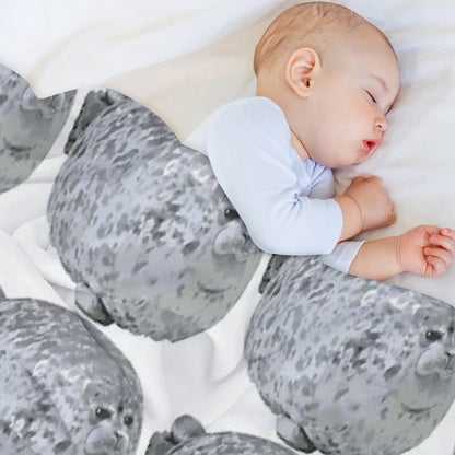 Cute Little Chonky Seal Throw Blanket