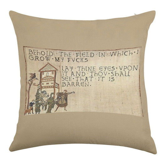 Behold The Field! Linen Throw Pillow Cover