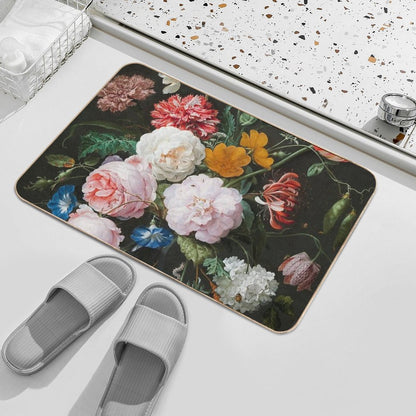 Dutch Golden Age Floral Painting Bath Mat