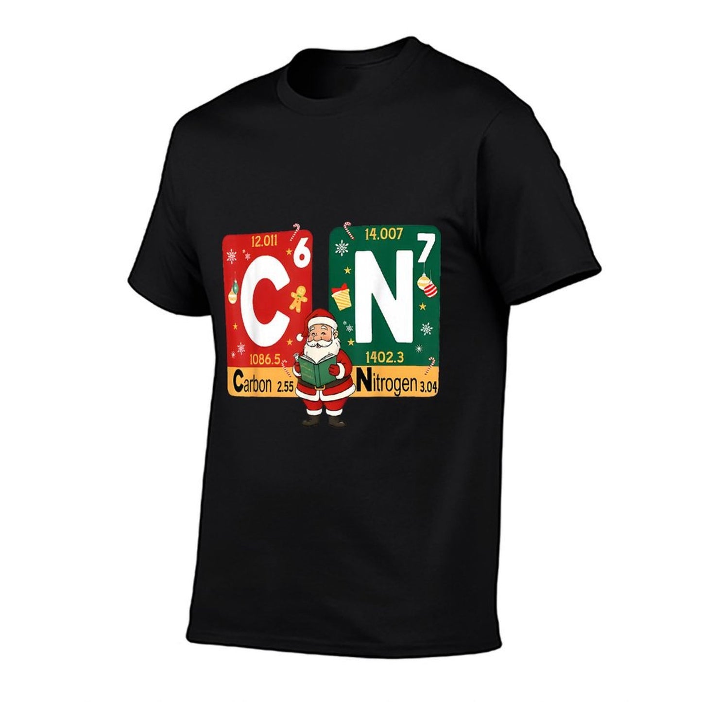Christmas Carbon Nitrogen 67 Funny Science Santa Teacher  Moisture-wicking T-Shirt