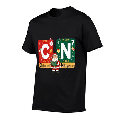 Christmas Carbon Nitrogen 67 Funny Science Santa Teacher  Moisture-wicking T-Shirt