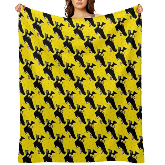 Seamless Derp Yellow Throw Blanket