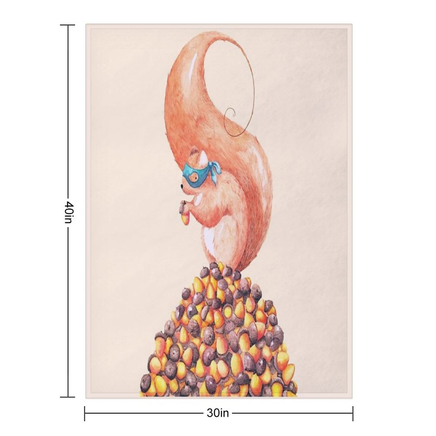 The Bandit Squirrel Throw Blanket