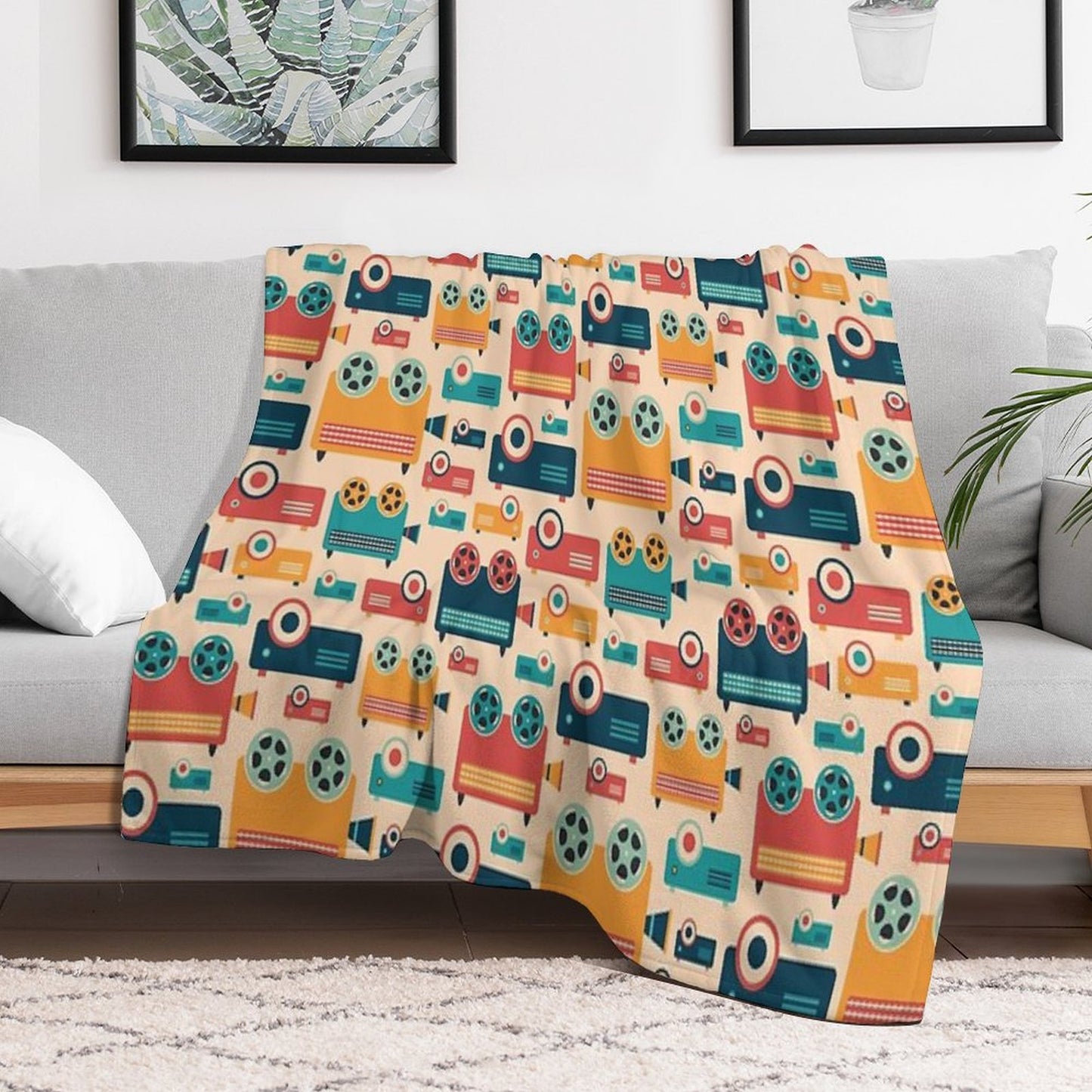 Retro Projectors Throw Blanket