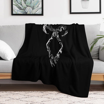 Shadowhunters Rune - Angelic Power Rune (floral Decorations - White)  Malec  Mundane  Parabatai  Alec, Magnus, Clary, Jace, Throw Blanket