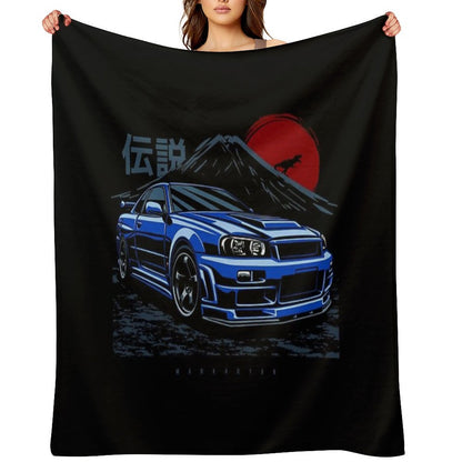 Skyline GTR R34 Throw Blanket