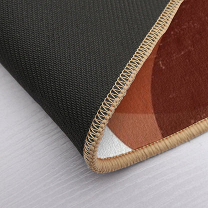 Terracotta Abstract 70 - Modern, Contemporary Art - Abstract Organic Shapes - Minimal - Brown Bath Mat