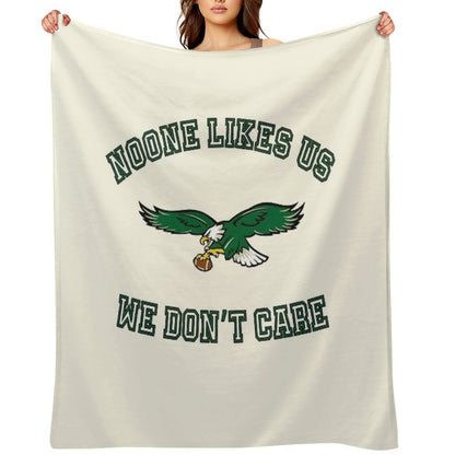 Philadelphia Eagles Noone Likes Us We Don't Care Throw Blanket