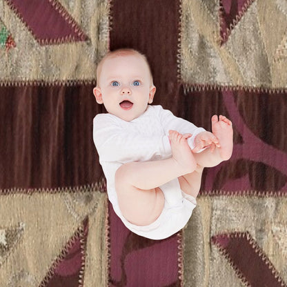 Stitched Fabric Union Jack British Flag Throw Blanket