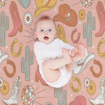 Disco Cowgirl Throw Blanket