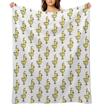 Ahiru Duck Chibi Throw Blanket