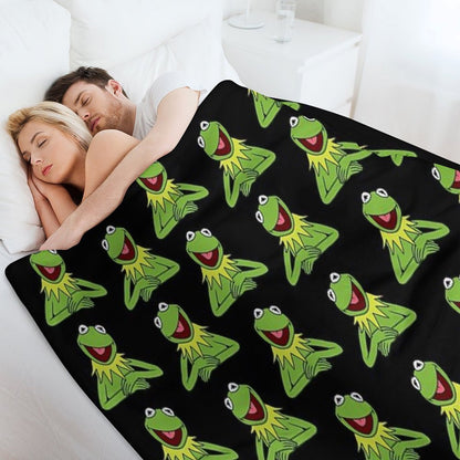Kermit The Frog Pattern Throw Blanket