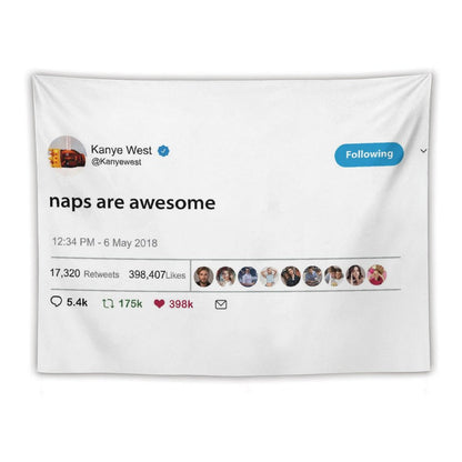 Kanye Rapper Naps Are Awesome Tapestry
