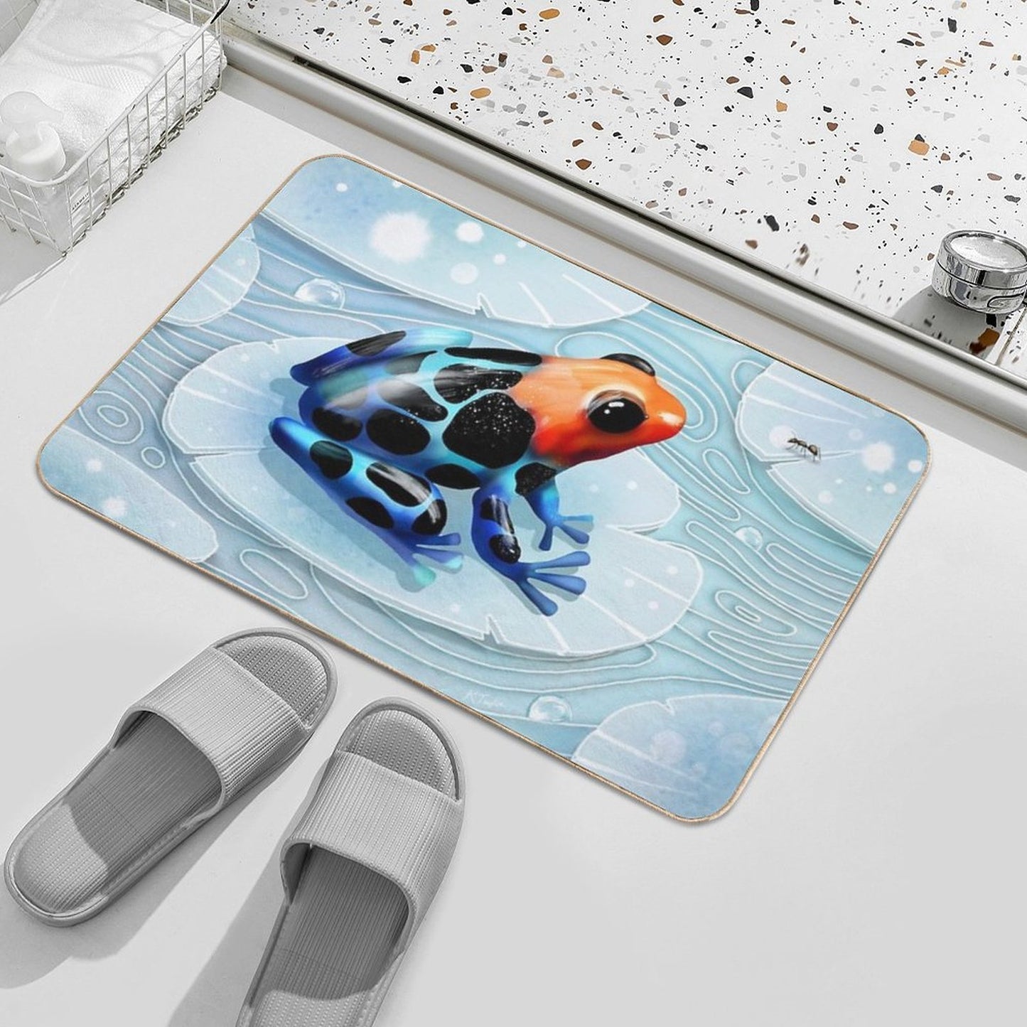 Poison Dart Frog  Rapid-Drying Bath Mat