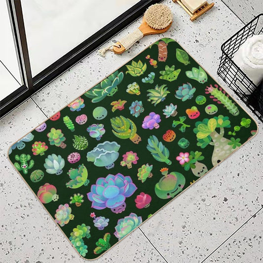Baby Succulents - Mix (darl)  Versatile Bath Mat