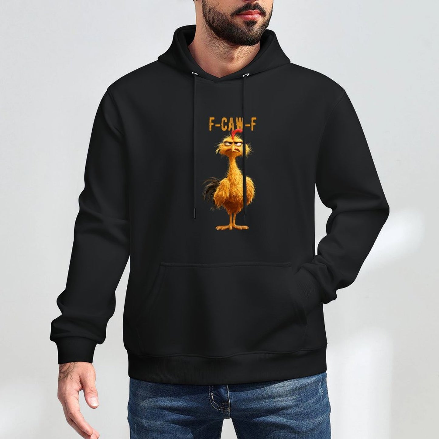 Funny F-Caw-F Chicken, FCAWF Chicken Customizable Surface Hoodie