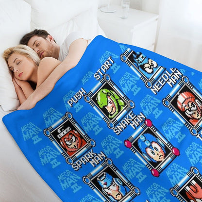 Megaman 3 Stage Select Throw Blanket