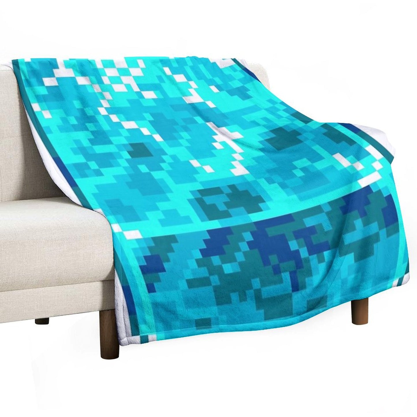 Pixel Water Throw Blanket
