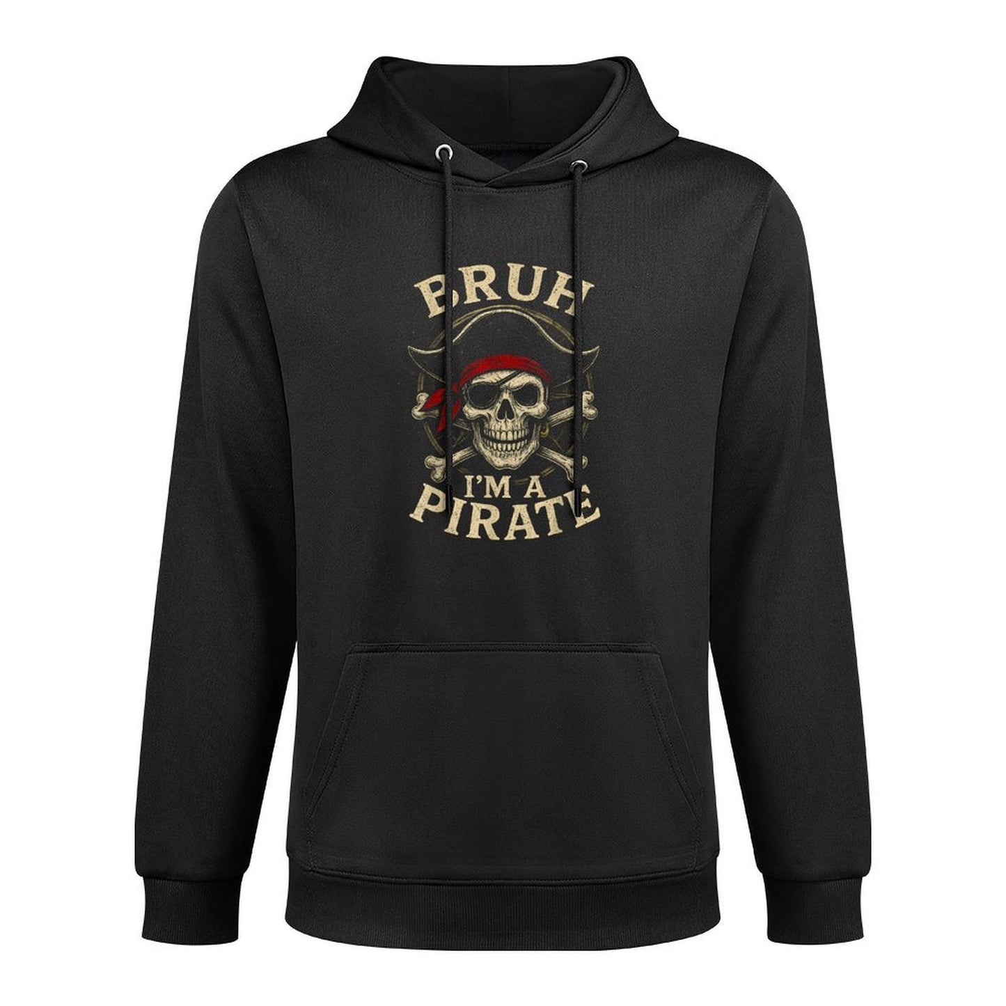 Bruh Im A Pirate Lazy Pirate Skull Costume Halloween Pilling-Resistant Hoodie