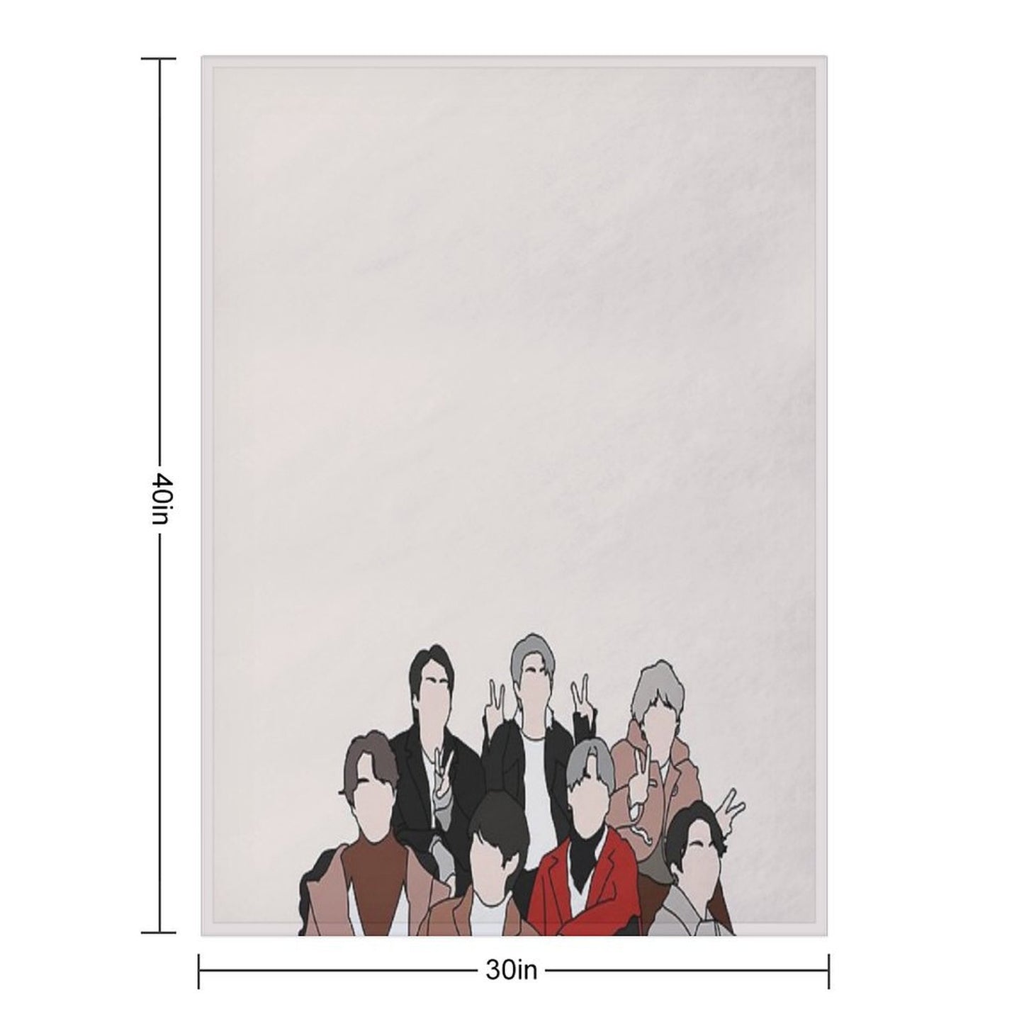 Kpop Bts Throw Blanket