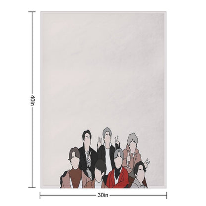 Kpop Bts Throw Blanket