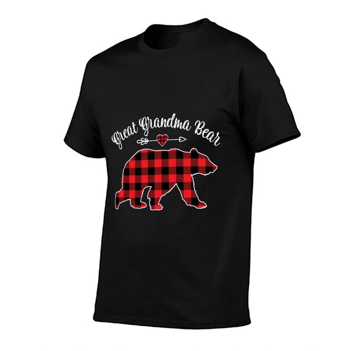 Red Plaid Christmas Costume Great Grandma Bear Ugly Holiday  Trendy Pattern T-Shirt