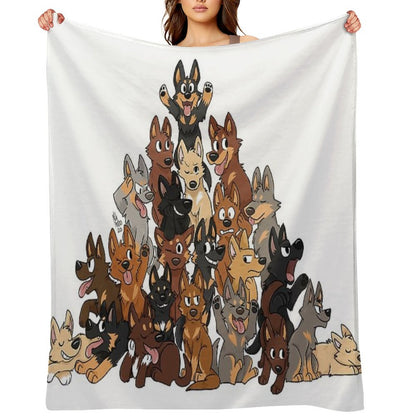 Kelpie Pile Throw Blanket