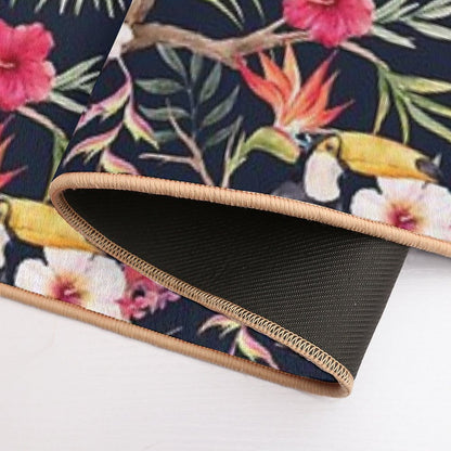 Tropical Parrot And Toucan Bath Mat