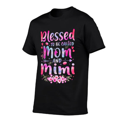 Mother&#39;s Day Blessed To Be Called Mom And Mimi Flowers T-Shirt