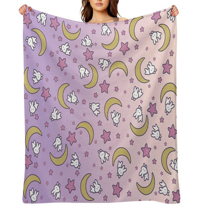 Sailor Moon - Usagi's Print Moon Bunny Blanket Throw Blanket