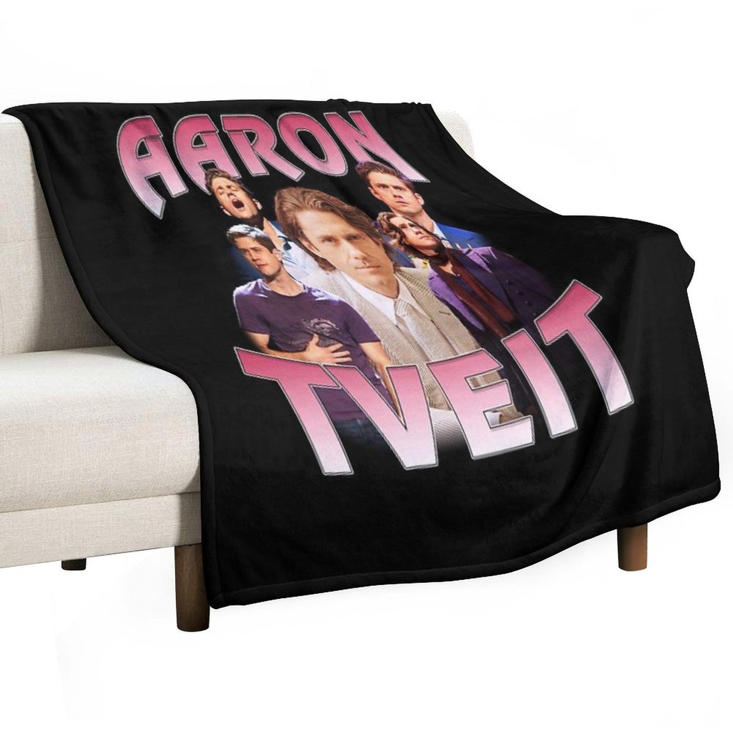 Aaron Tveit Retro Throw Blanket