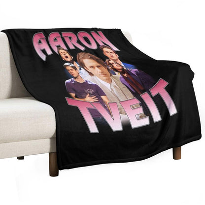 Aaron Tveit Retro Throw Blanket