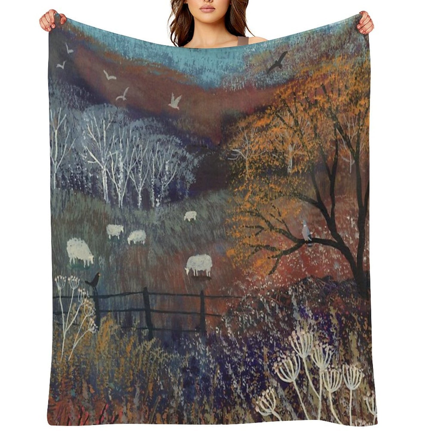 Colours of Autumn Throw Blanket
