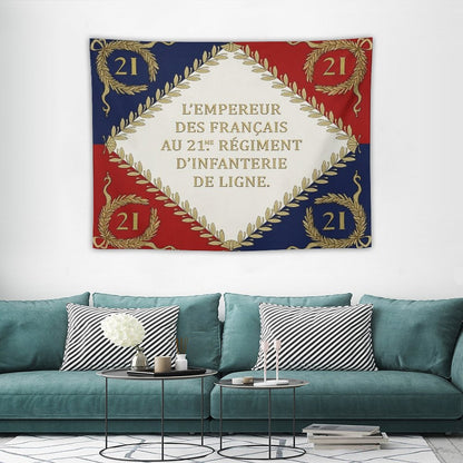 Napoleonic French Regimental Flag '21me' 1804 Tapestry