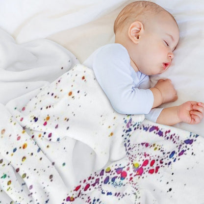 DNA, Watercolor Art,Dna Double Helix Genetic Throw Blanket