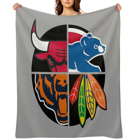 Chicago Northside Sports Quad Throw Blanket