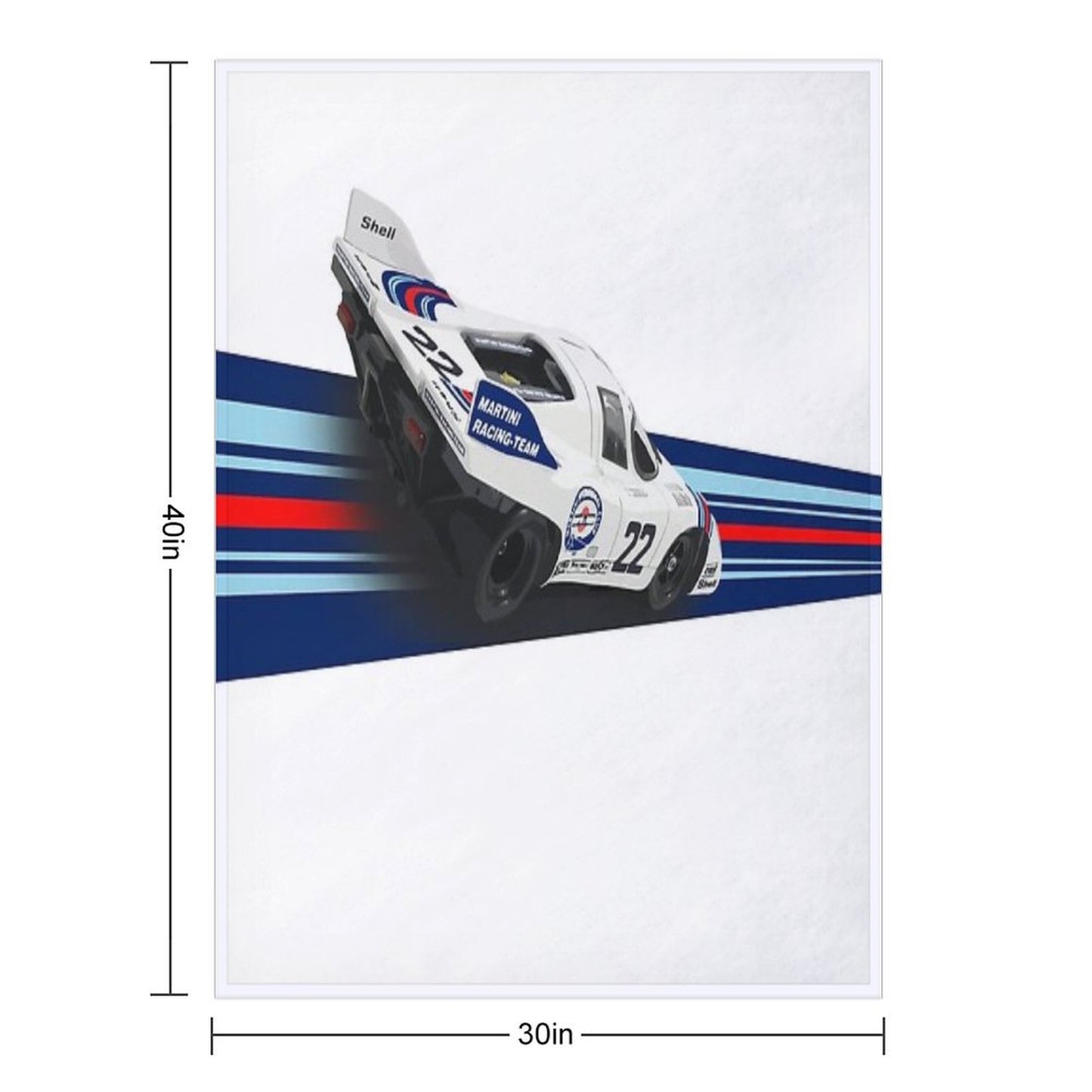 Porsch 917 Martini Racing 1971 Throw Blanket