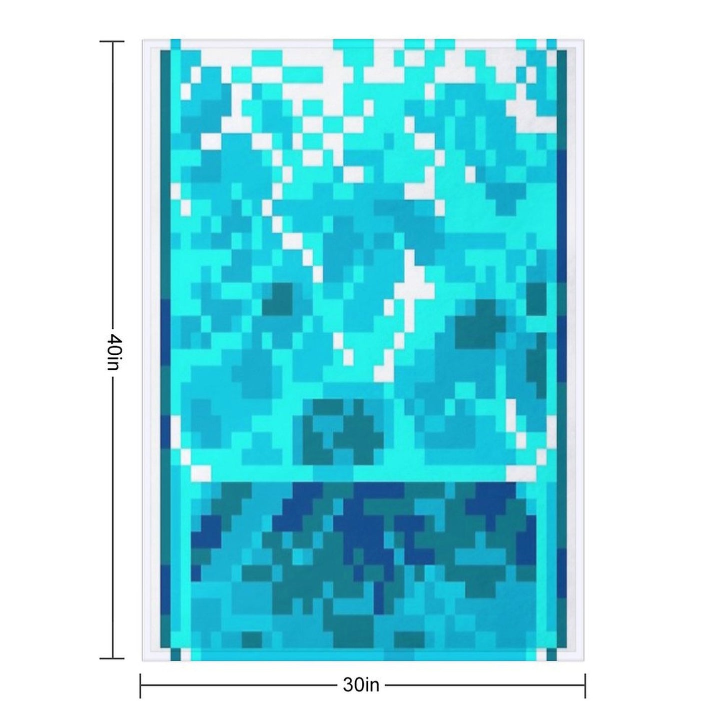 Pixel Water Throw Blanket