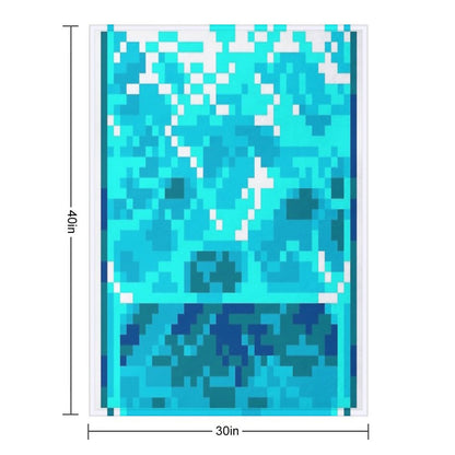 Pixel Water Throw Blanket