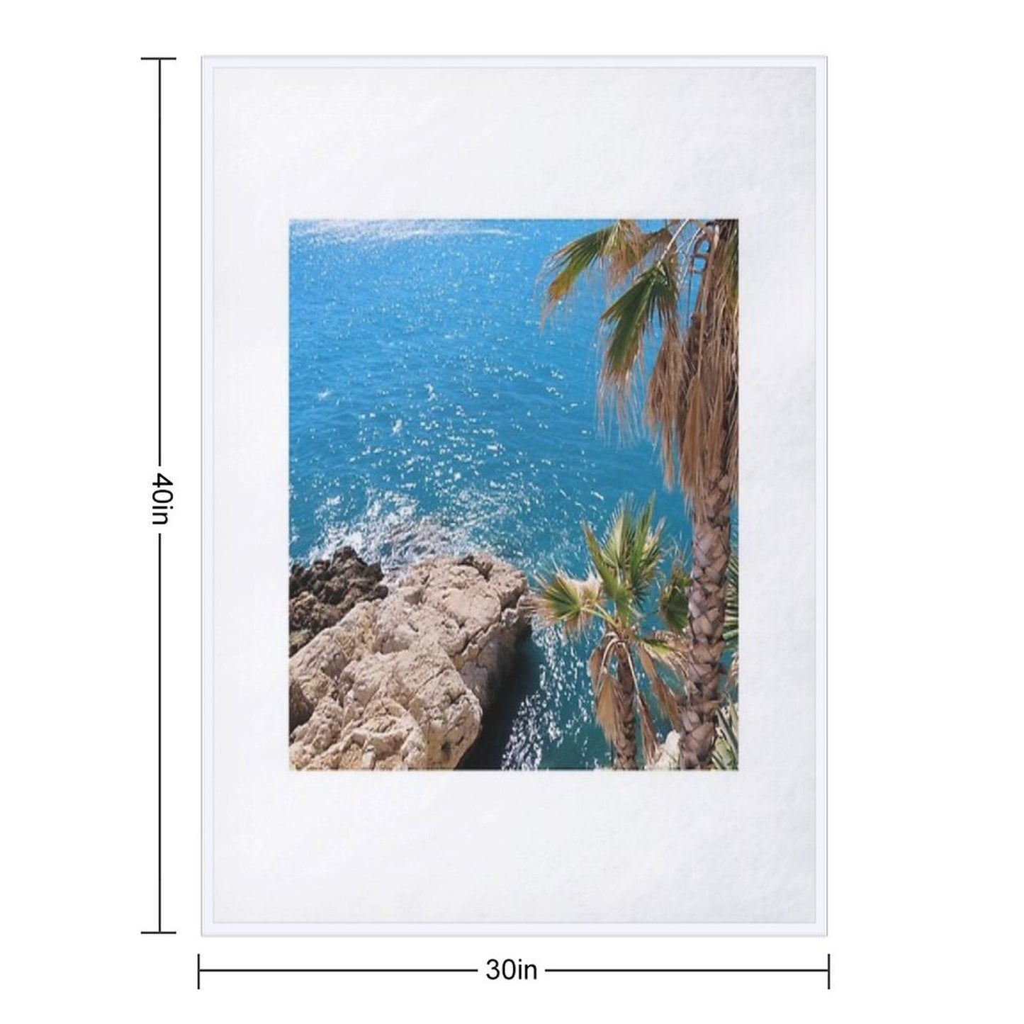 French Riviera Palms Throw Blanket