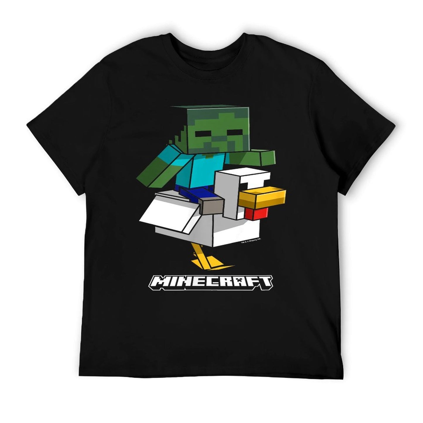 Minecraft Chicken Jockey Aiming To Attack T-Shirt